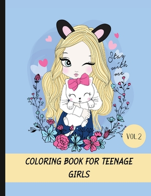 Coloring book for teenage girls Cover Image