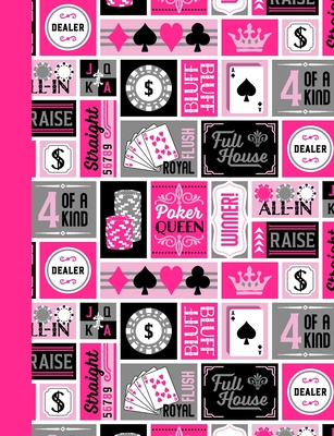 Patchwork Poker Phrases Composition Notebook: 120 Numbered College Ruled Pages with Table of Contents, Pink Cover By Mbm Creative Gaming Cover Image
