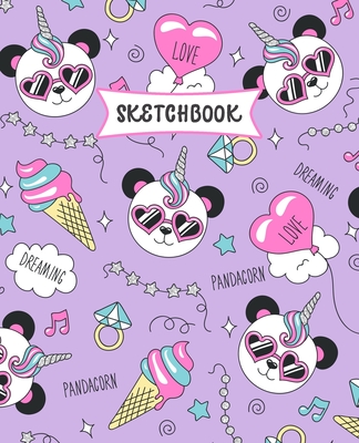Sketchbook: Panda Unicorn Sketch Book for Kids - Practice Drawing and Doodling - Sketching Book for Toddlers & Tweens Cover Image