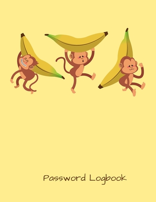 Password Logbook: Monkey Internet Password Keeper With Alphabetical Tabs -  Large-print Edition 8.5 x 11 inches (vol. 2) (Paperback)