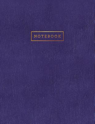 Notebook: Blue Snake Skin Style - Embossed Gold Style Lettering - Softcover - 150 College-ruled Pages - 8.5 x 11 size Cover Image