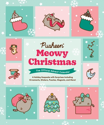 Pusheen: Meowy Christmas: The Official Advent Calendar: A Holiday Keepsake with Surprises Including Ornaments, Stickers, Puzzles, Magnets, and More! Cover Image