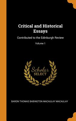 Cover for Critical and Historical Essays