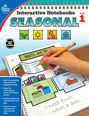 Interactive Notebooks Seasonal, Grade 1 cover