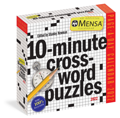 Mensa 10-Minute Crossword Puzzles Page-A-Day Calendar 2022: A Year of Difficult and Fun Puzzles Cover Image