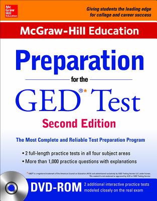 McGraw-Hill Education Preparation for the GED Test with DVD-ROM Cover Image