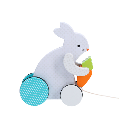 Busy Bunny Wooden Pull Toy Cover Image