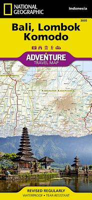 Bali, Lombok, and Komodo Map [Indonesia] (National Geographic Adventure Map #3005) By National Geographic Maps Cover Image