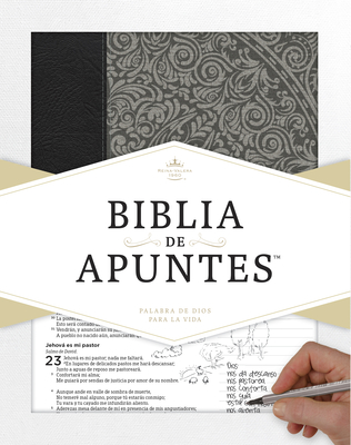RVR 1960 Biblia de apuntes - Gris - Piel genuina y tela impresa
