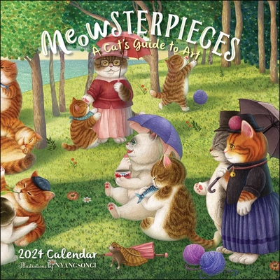 Meowsterpieces 2024 Wall Calendar (Calendar)
