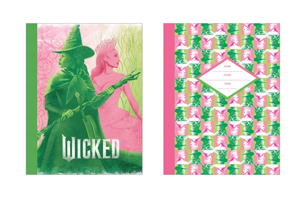 Wicked Pink & Green Composition Notebook Set (Set of 2) By Insight Editions Cover Image