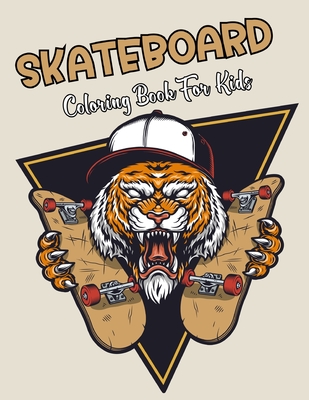 Skateboard Coloring Book For Kids: A Coloring Book For Kids Relaxation With Beautiful Skateboard Design. Vol-1 By Myriam Amico Cover Image
