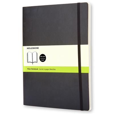 Moleskine Classic Notebook, Extra Large, Plain, Black, Soft Cover (7.5 x 10) (Classic Notebooks)