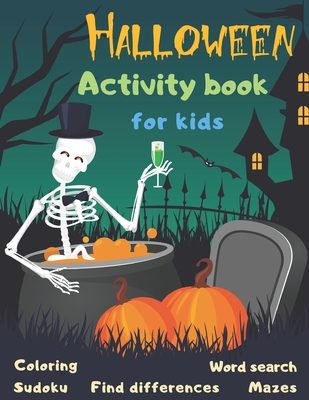 Halloween Activity Book Coloring Mazes Sudoku Word search Find