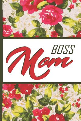 Best Mom Ever: Boss Mom Vintage English Red Rose Pretty Waterpaint Blossom Composition Notebook College Students Wide Ruled Line Pape Cover Image