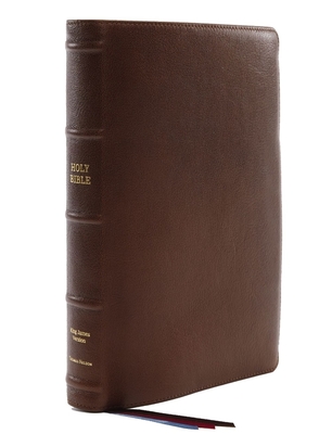 Kjv, Reference Bible, Center-Column Giant Print, Premium Goatskin Leather, Brown, Premier Collection, Comfort Print By Thomas Nelson Cover Image