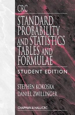 CRC Standard Probability and Statistics Tables and Formulae, Student Edition Cover Image