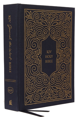 KJV, Journal the Word Bible, Cloth Over Board, Blue, Red Letter Edition, Comfort Print: Reflect, Journal, or Create Art Next to Your Favorite Verses By Thomas Nelson Cover Image