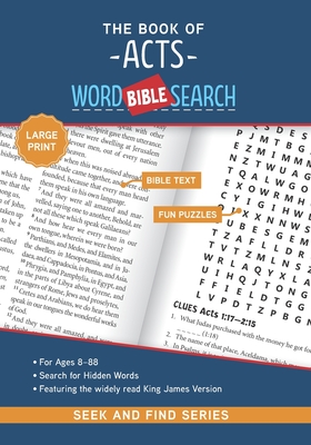 The Book of Acts: Bible Word Search (Large Print) (Seek and Find #4) Cover Image