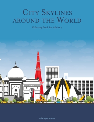 City Skylines around the World Coloring Book for Adults 7