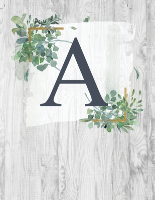 A: Monogram Initial Notebook Letter A - 8.5