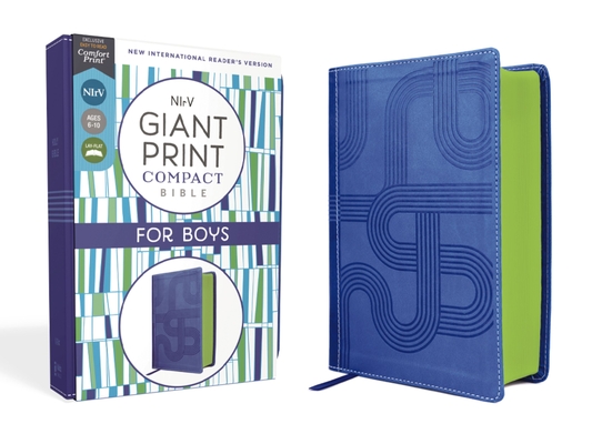 Nirv, Giant Print Compact Bible for Boys, Leathersoft, Blue, Comfort Print By Zondervan Cover Image
