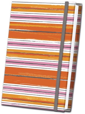 Orange Striped Fabric Journal