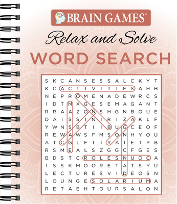 Brain Games - Relax and Solve: Word Search (Coral) Cover Image