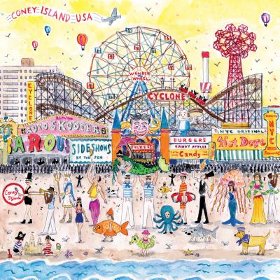 Michael Storrings Summer at the Amusement Park 500 Piece Puzzle By Galison, Michael Storrings (Illustrator) Cover Image