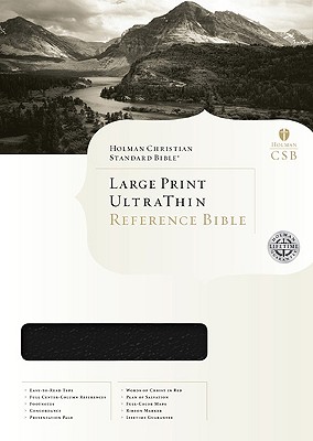 HCSB Large Print Ultra Thin Reference Bible (Burgundy Genuine Leather) Cover