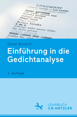 Einführung in Die Gedichtanalyse By Dieter Burdorf Cover Image