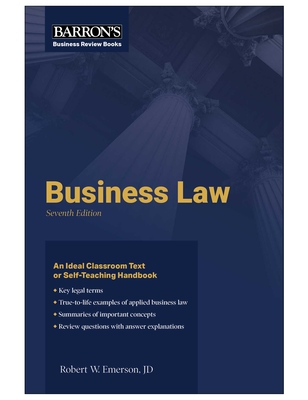 Business Law (Barron's Business Review) By Robert W. Emerson, J.D. Cover Image