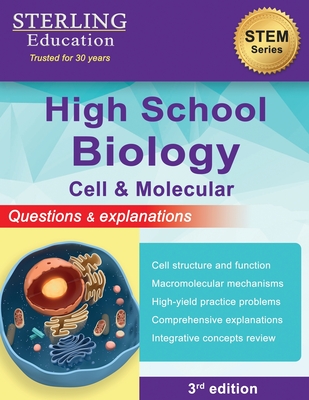 High School Biology: Questions & Explanations for Cell & Molecular Biology Cover Image