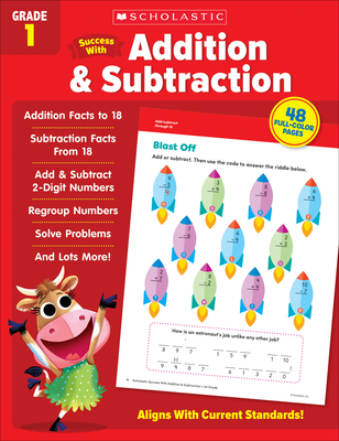 Scholastic Success with Addition & Subtraction Grade 1 Workbook Cover Image