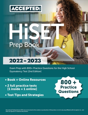 HiSET Prep Book 2022-2023: Exam Prep with 800+ Practice Questions for the High School Equivalency Test [2nd Edition] By Cox Cover Image