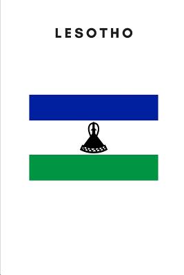 Lesotho: Country Flag A5 Notebook to write in with 120 pages Cover Image