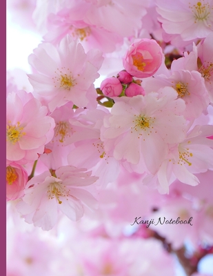 Japanese Writing Practice Book: Kanji Practice Paper: Pretty Pink Cherry  Blossom (Paperback)