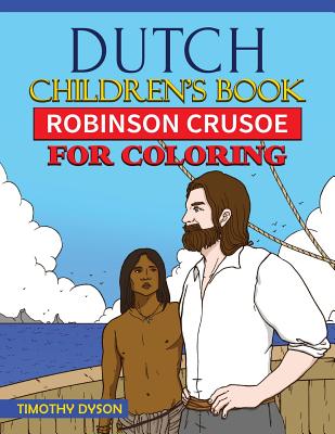 Dutch Children's Book: Robinson Crusoe for Coloring Cover Image