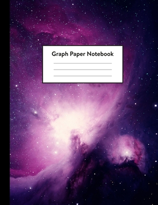 Graph Paper Notebook: 5 x 5 squares per inch, Quad Ruled - 8.5 x 11 - Deep Purple Cosmic Nebula and Galaxy Formation - Math and Science Comp By Space Composition Notebooks Cover Image