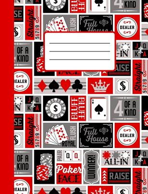 Patchwork Poker Phrases: Red & Grey Dot Grid Notebook By Mbm Creative Gaming Cover Image
