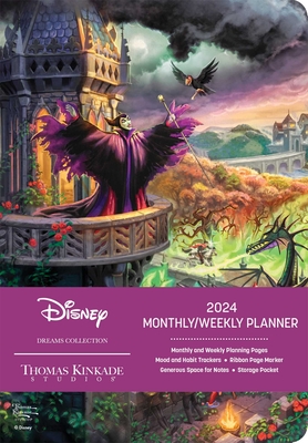 Disney Dreams Collection by Thomas Kinkade Studios 12-Month 2024 Monthly/Weekly: Maleficent Cover Image