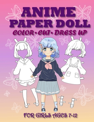 Paper doll fashion clothes set, cute anime girl for dress-up game 4547707  Vector Art at Vecteezy