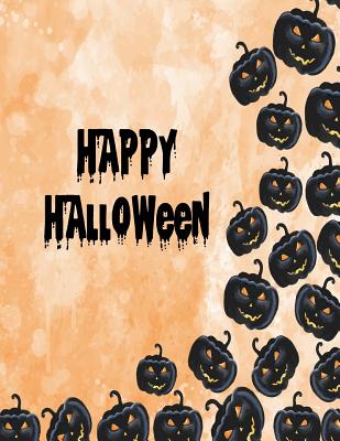 Happy halloween: Happy halloween on orange cover and Dot Graph Line Sketch pages, Extra large (8.5 x 11) inches, 110 pages, White paper By C. Cher Cover Image