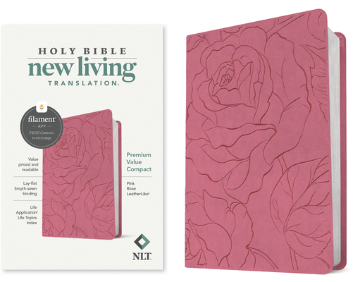 NLT Premium Value Compact Bible, Filament-Enabled Edition (Leatherlike, Pink Rose) Cover Image