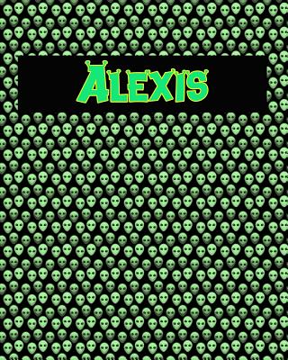120 Page Handwriting Practice Book with Green Alien Cover Alexis: Primary Grades Handwriting Book Cover Image