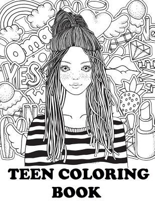 Tween Coloring Books For Girls: Black Background Vol 1: Colouring