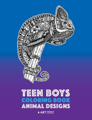 Teen Boys Coloring Book: Animal Designs: Complex Animal Drawings