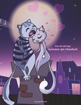 Livre de coloriage Animaux qui chantent 1 Cover Image
