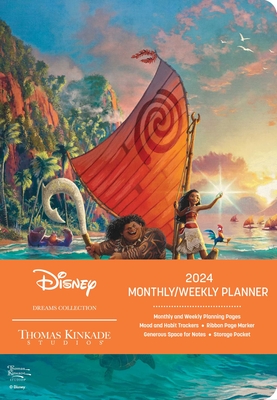 Disney Dreams Collection by Thomas Kinkade Studios 12-Month 2024 Monthly/Weekly: Moana Cover Image