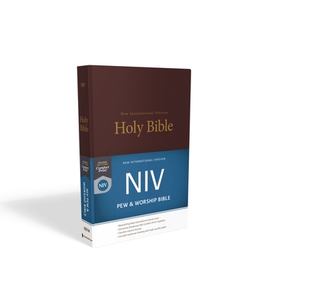 NIV, Pew and Worship Bible, Hardcover, Burgundy By Zondervan Cover Image